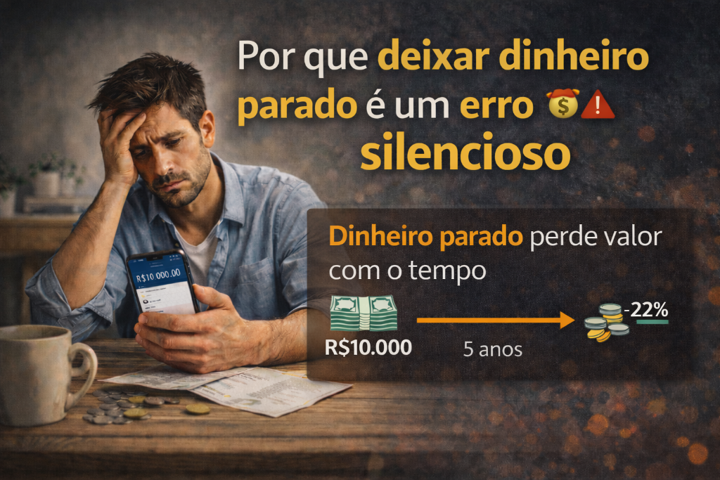 Leia mais sobre o artigo 💸Por que deixar dinheiro parado é um erro silencioso😰