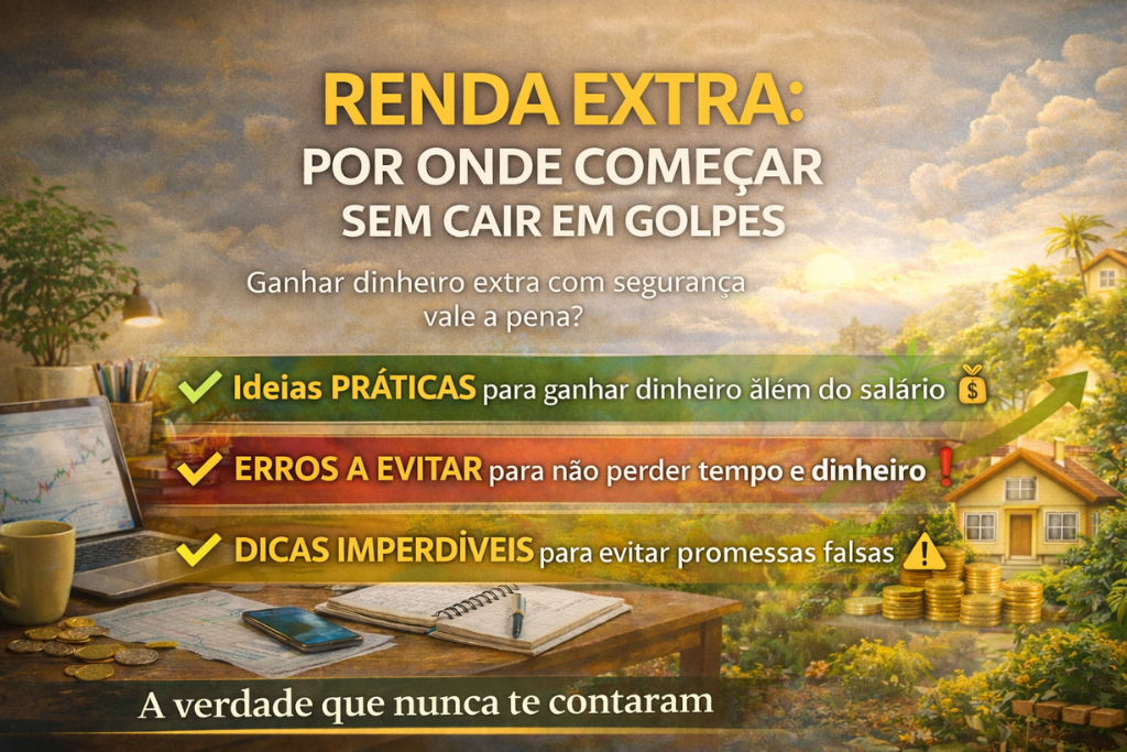 Leia mais sobre o artigo 💰 Renda extra: por onde começar sem cair em golpes❌